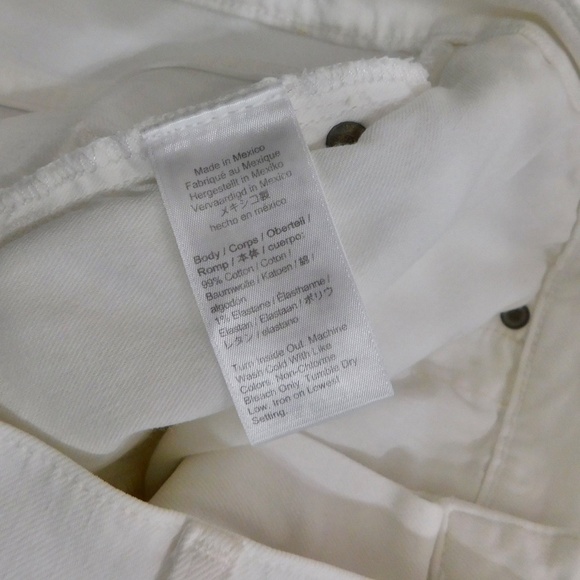 NEW!! J. CREW Wide Leg Denim Trousers Solid White Preppy Minimalist Size 32 - Picture 13 of 16